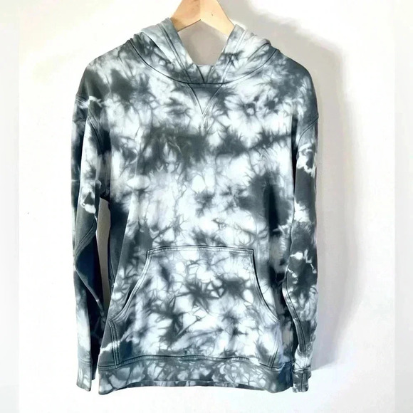Lululemon All Yours Hoodie Earth Dye Stone Grey Tie Dye Cotton Terry Sweatshirt - Picture 1 of 9